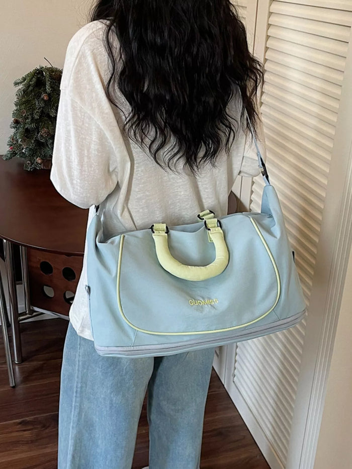 Oxford Cloth Travel Bag in Blue