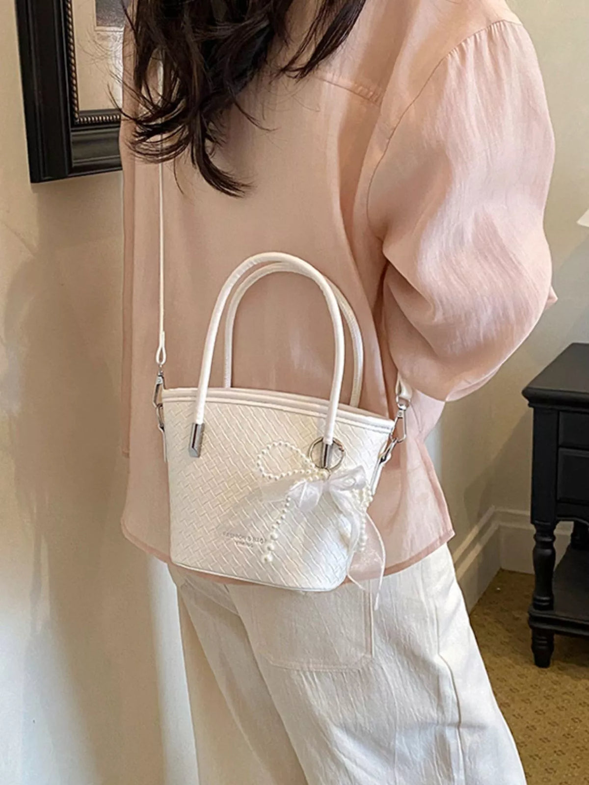 Textured Bucket Crossbody Bag