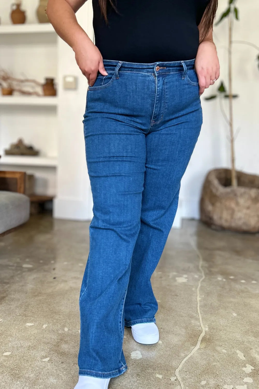 Judy Blue Full Size High Rise Straight Jeans - Lilixa.store