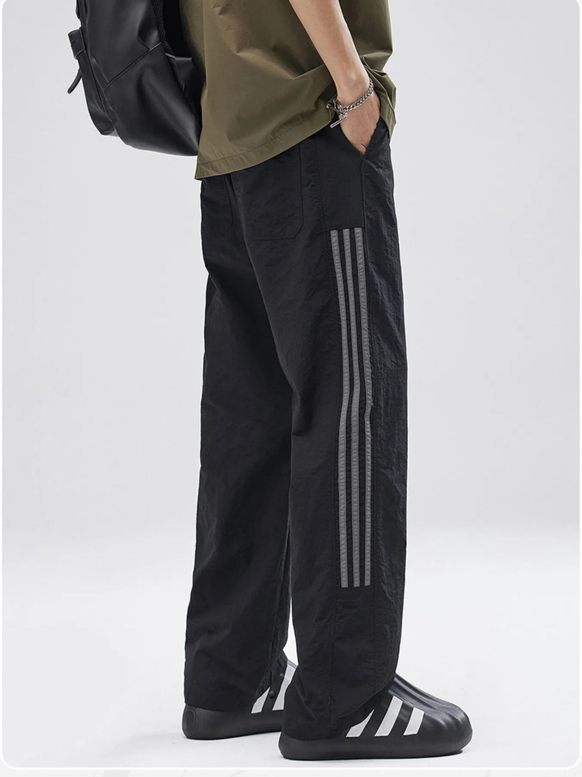 Men's Full Size Casual Loose Fit Drawstring Pants Plus Size, view 3