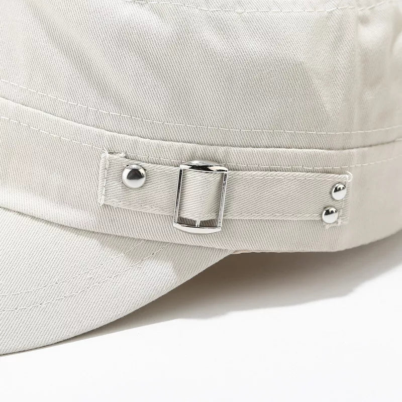 Classic Metal Buckle Detail Cap - Lilixa.store