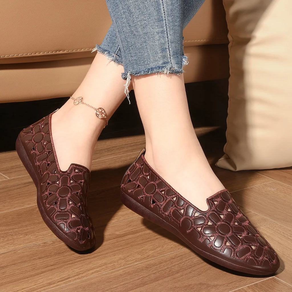 Cutout Round Toe Slip-Ons, view 11