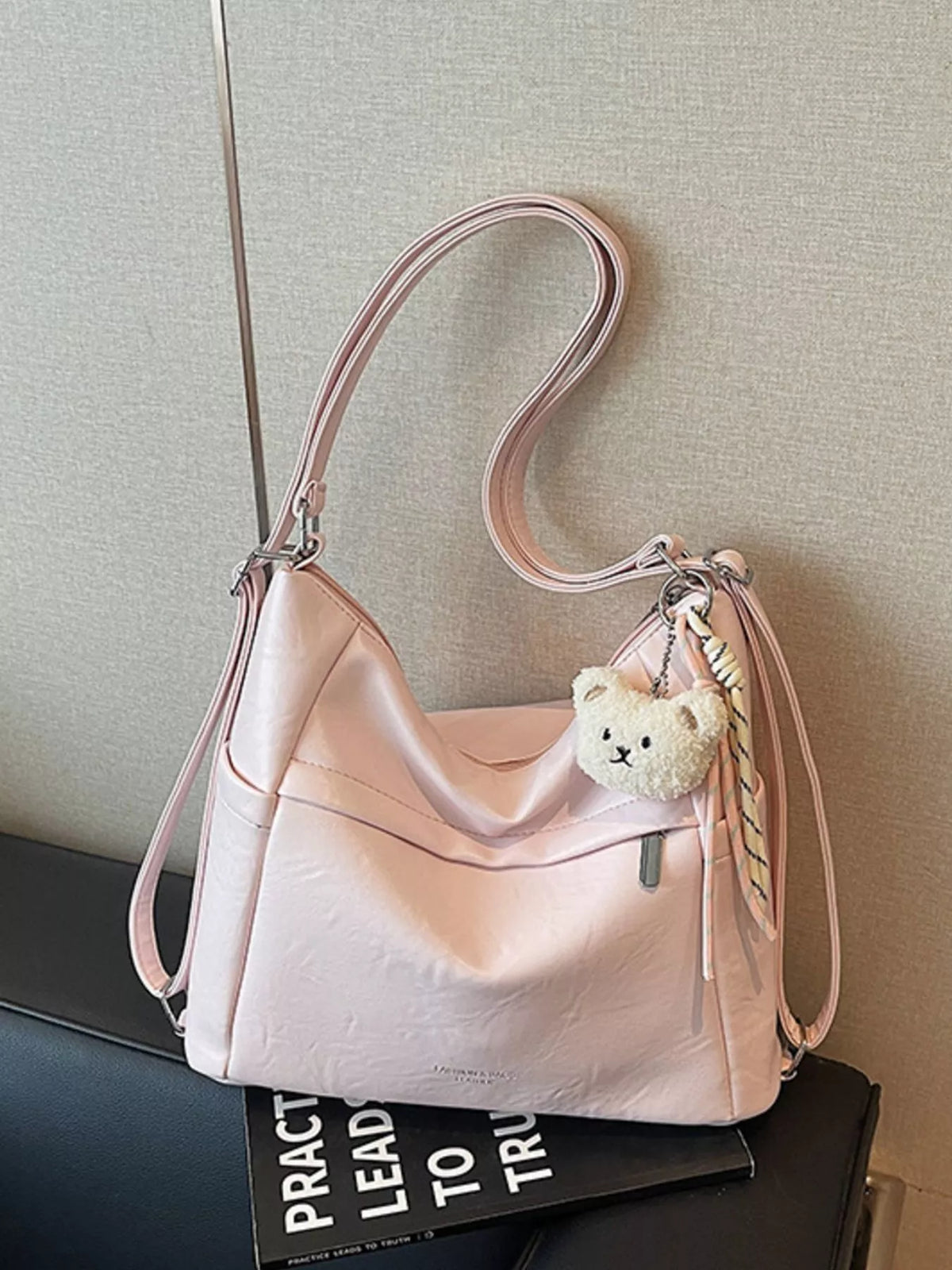 Adjustable Strap Leather Shoulder Bag - Lilixa.store