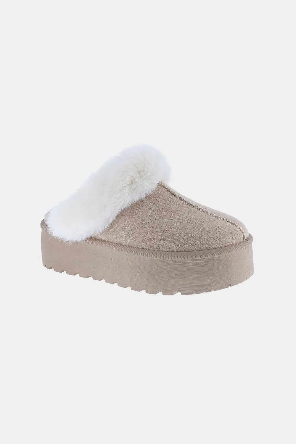 Weeboo Thick Bottom Fur Trim Snow Slippers - Lilixa.store