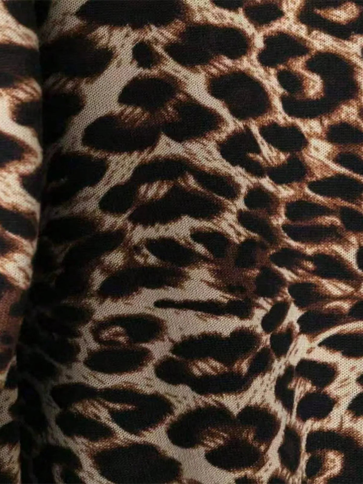 Hooded Leopard Lined Zip-Up Outerwear in Black, view 3