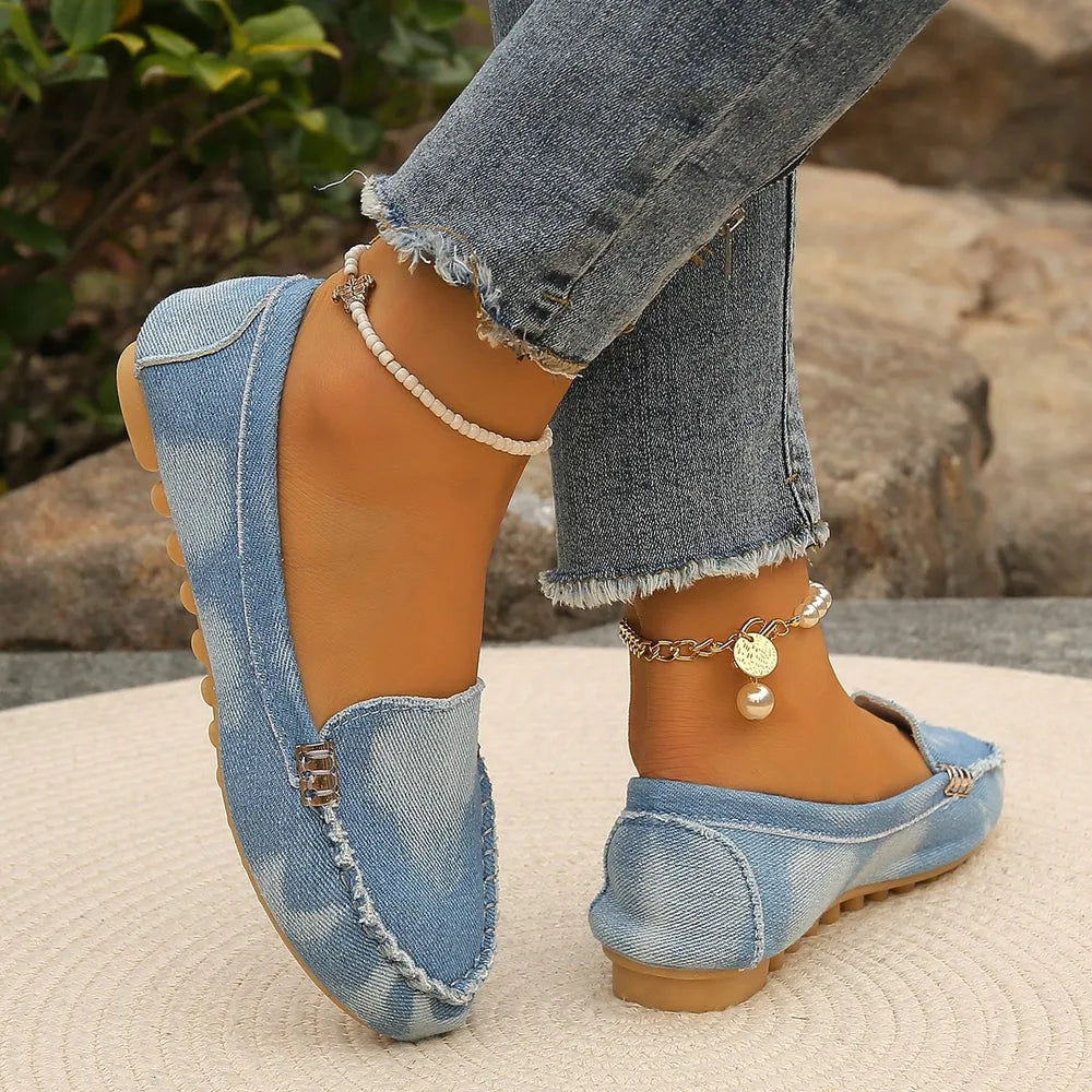 Round Toe Flat Loafers, view 3