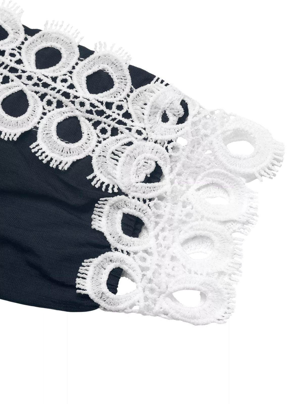 Lace Trim Long Sleeves Blouse - Lilixa.store