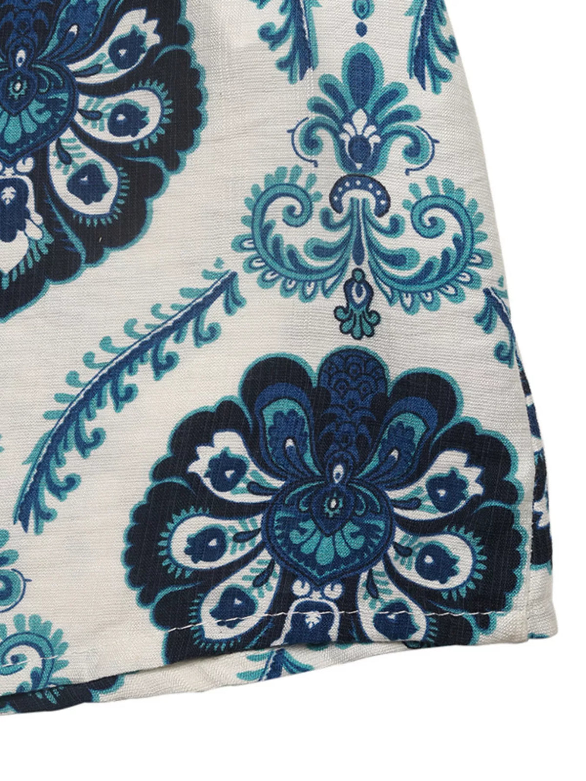 Printed Slit Sleeveless Maxi Dress in Blue, view 10