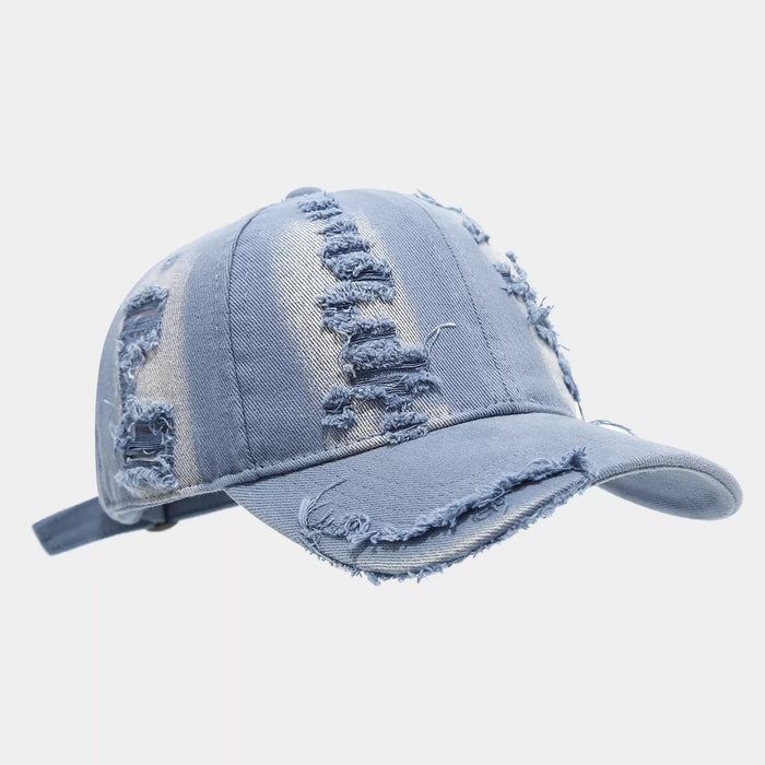 Distressed Cotton Baseball Cap - Lilixa.store