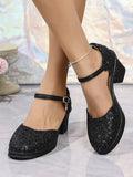 Round Toe Block Heels Pumps - Lilixa.store