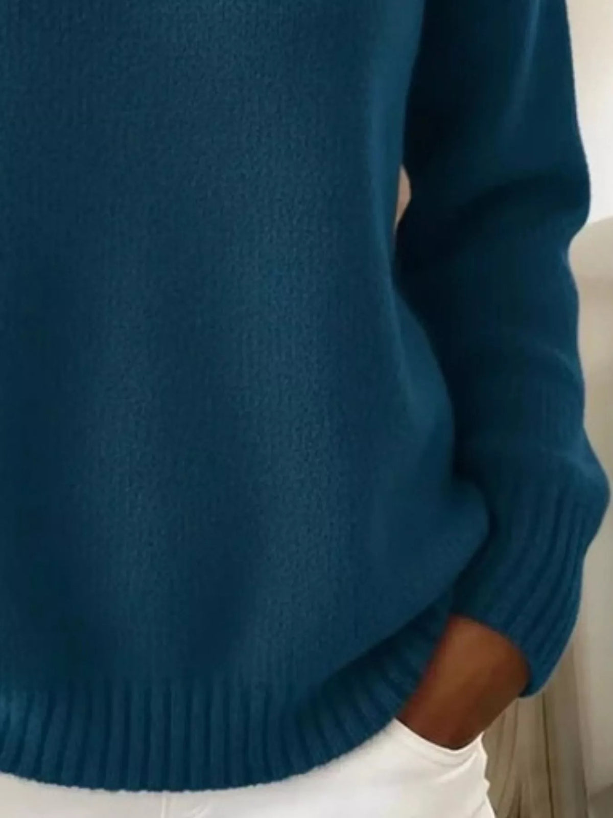 Full Size Button Detail Dropped Shoulder Sweater Plus Size