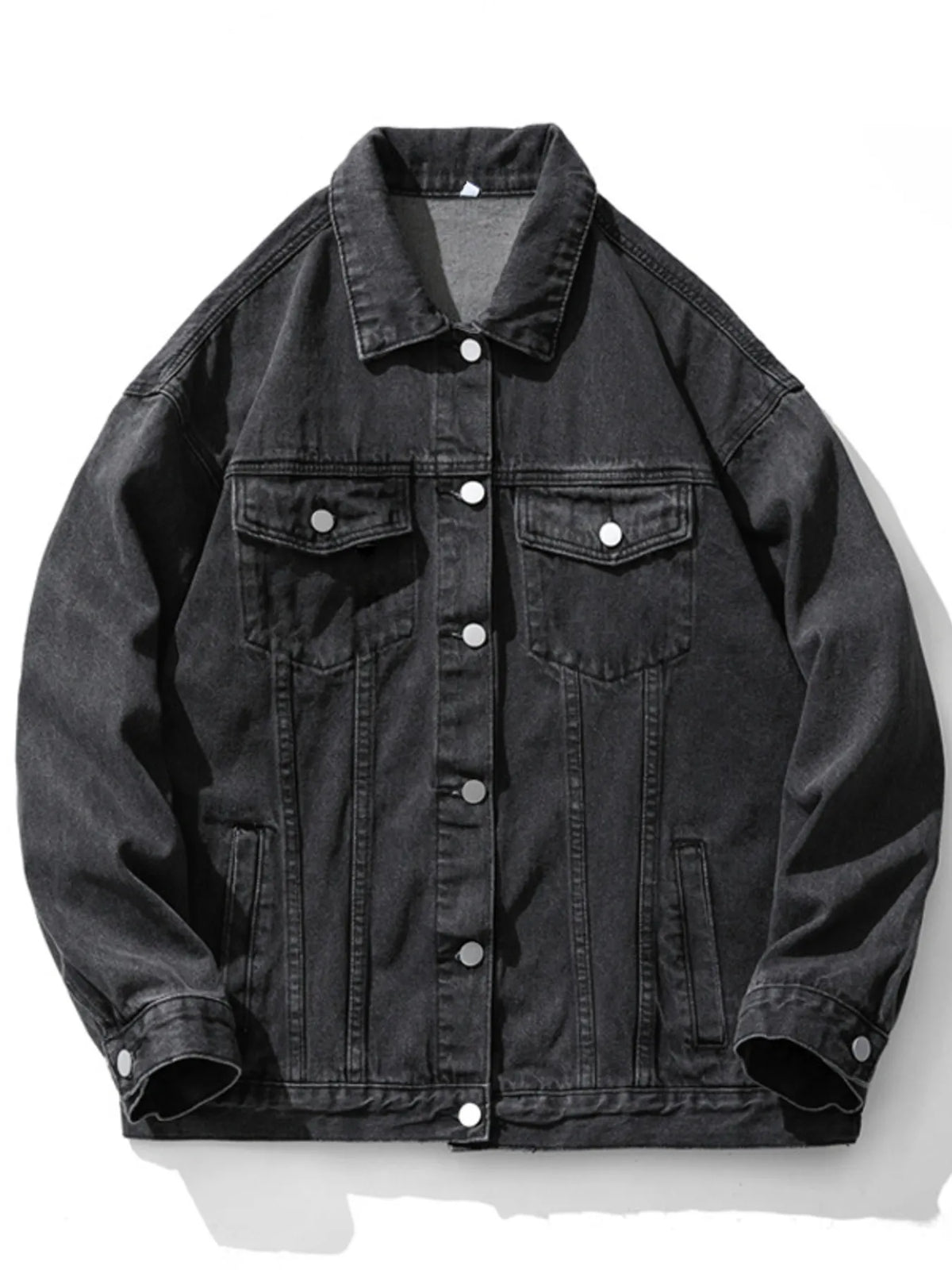 Men's Wash Oversized Denim Jacket - Lilixa.store