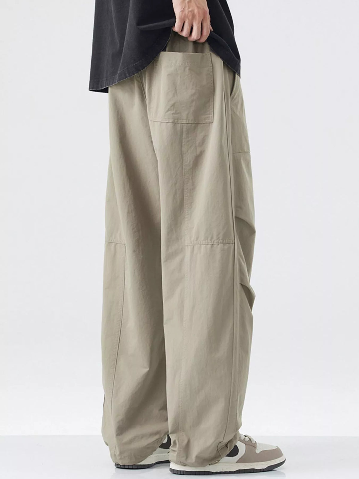 Men's Loose-Fit Drawstring Wide Leg Pants, view 3
