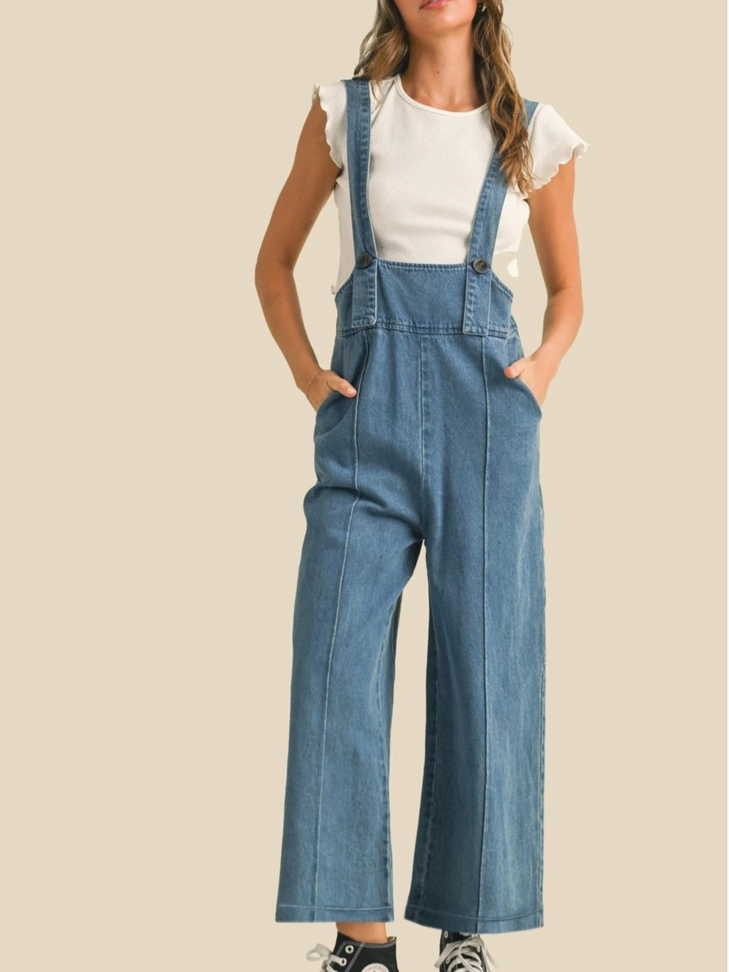Vintage Wide Leg Denim Overalls - Lilixa.store