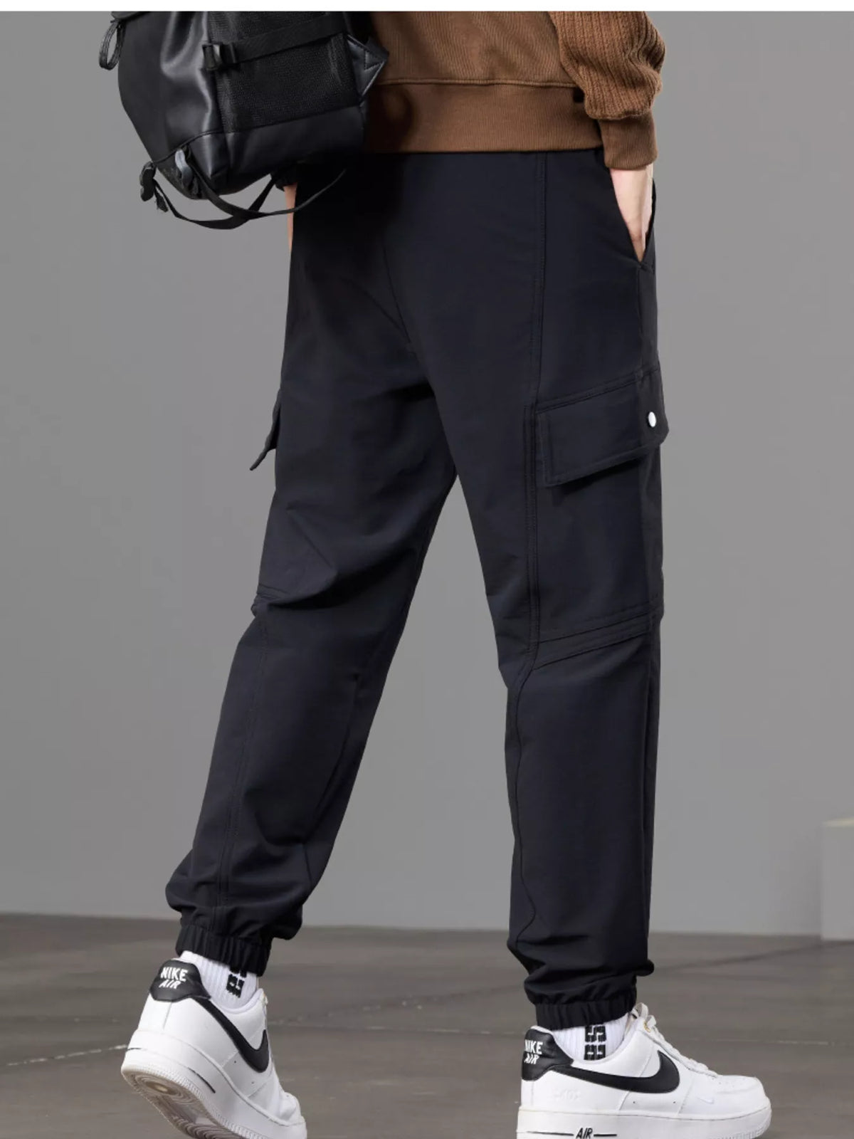 Men's Casual Cargo Pants with Drawstring Waist - Lilixa.store