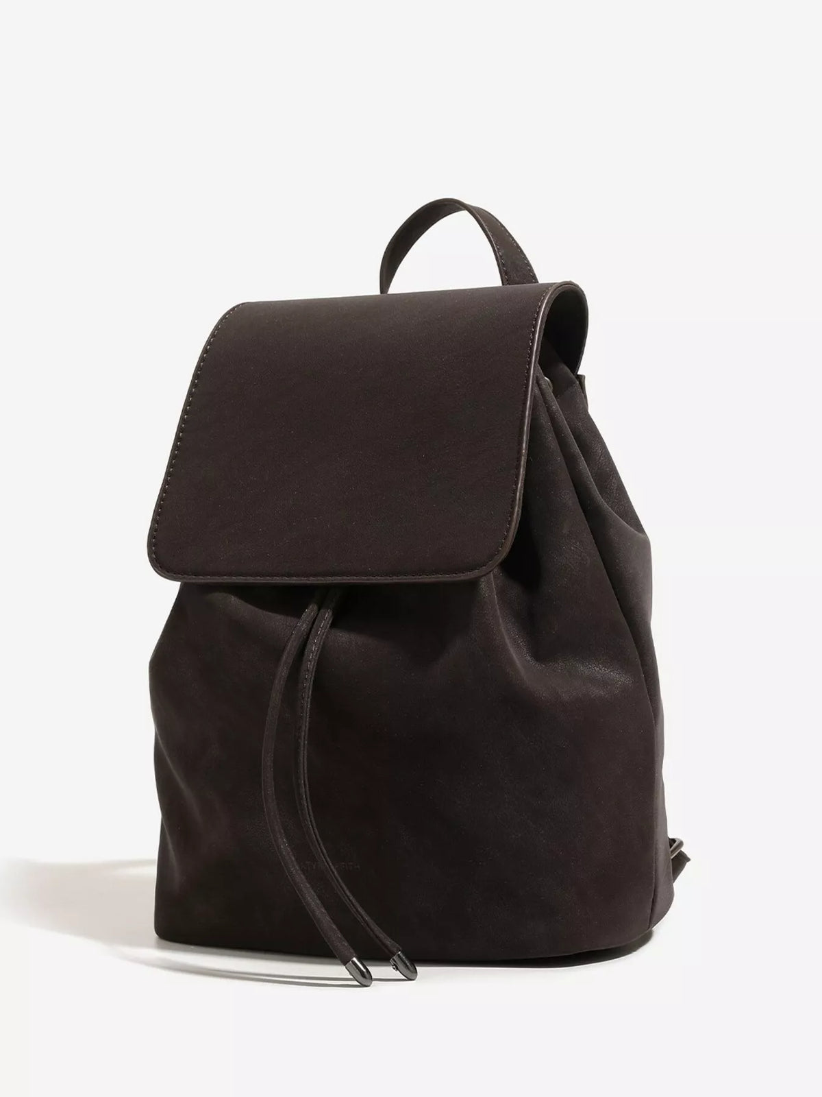 Minimalist Suede Drawstring Backpack Bag, view 2