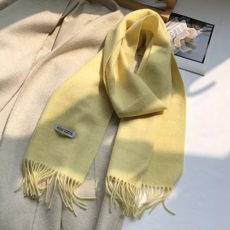 Pure Wool Cozy Tassel Knit Scarf - Lilixa.store
