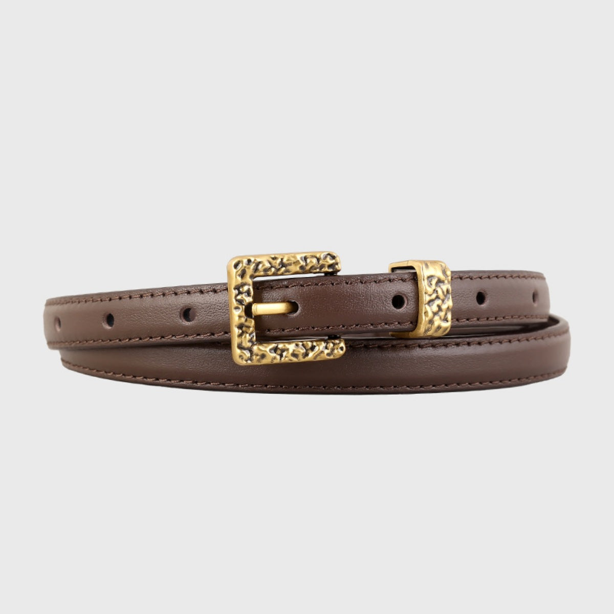Skinny Leather Belt with Buckle - Lilixa.store