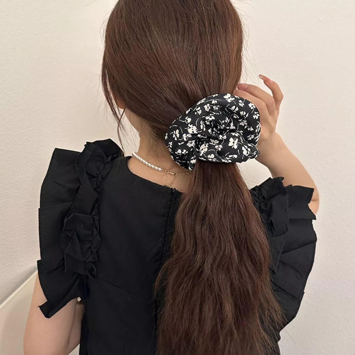 3-Piece Floral Print Hair Scrunchies Set - Lilixa.store