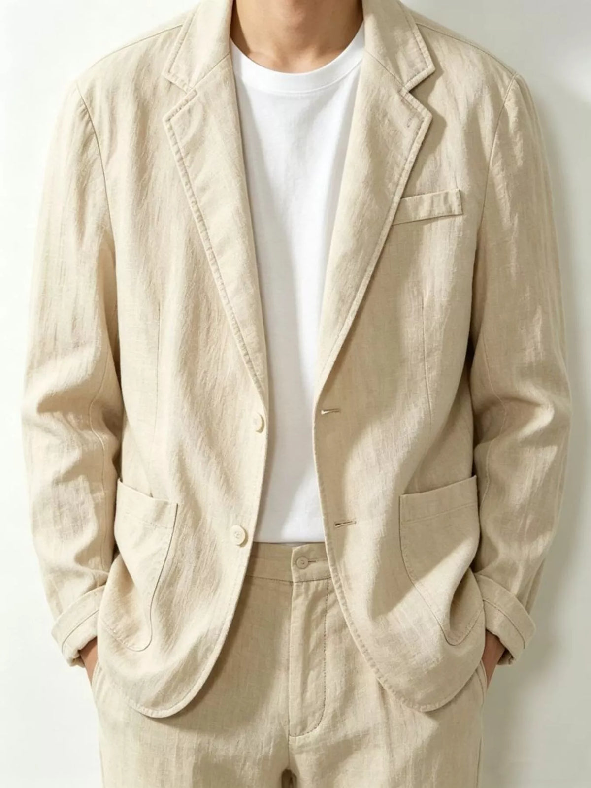 Men's Plus Size Button Up Long Sleeve Blazer - Lilixa.store
