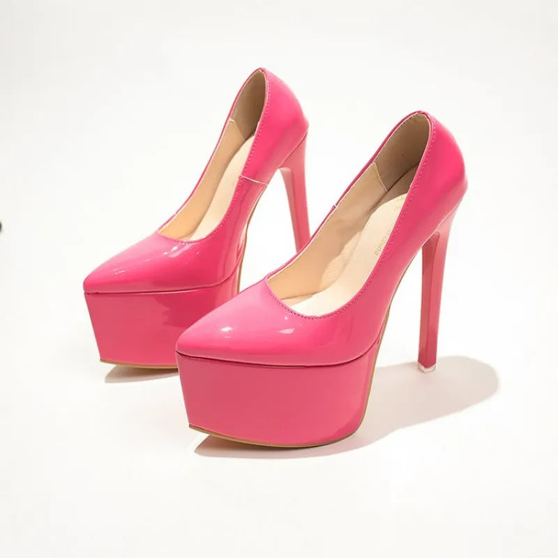 Point Toe Platform Stiletto Pumps - Lilixa.store