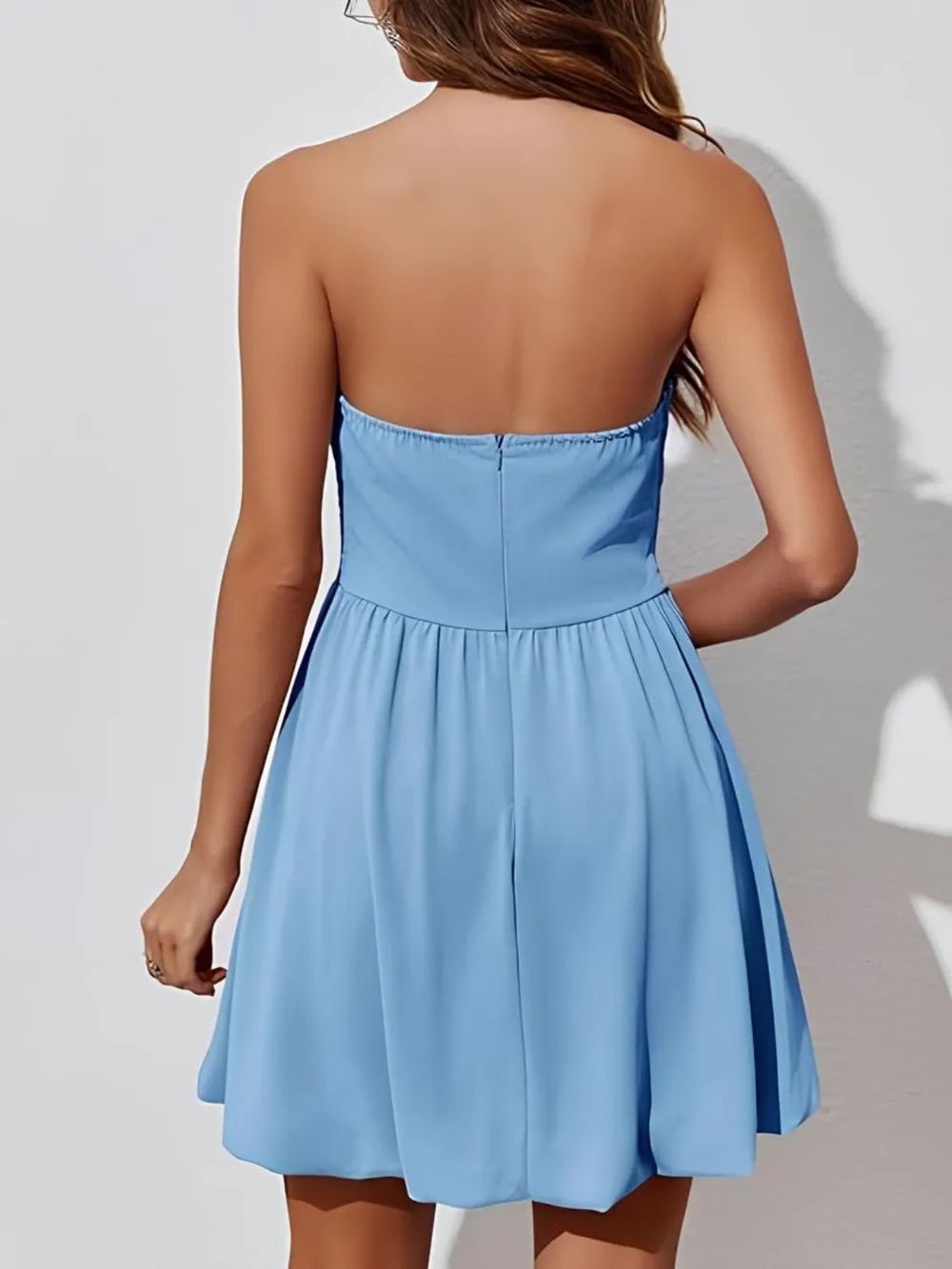 Ruched Tube Mini Dress - Lilixa.store