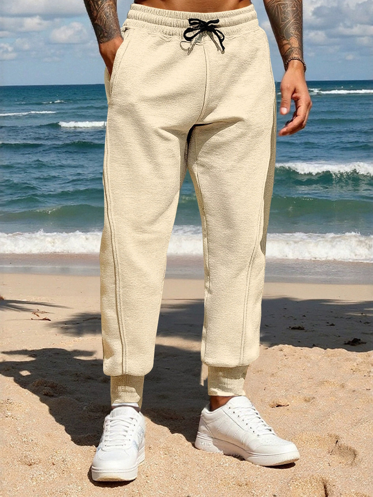 Men's Full Size Casual Drawstring Joggers Plus Size