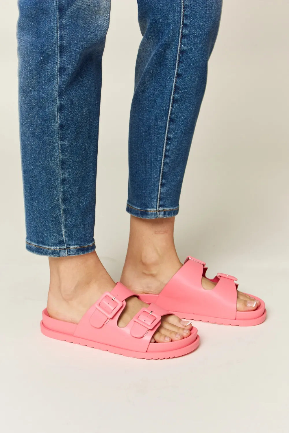 Legend Double Buckle Open Toe Sandals - Lilixa.store