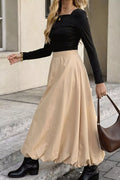 High-Waisted A-Line Midi Skirt - Lilixa.store