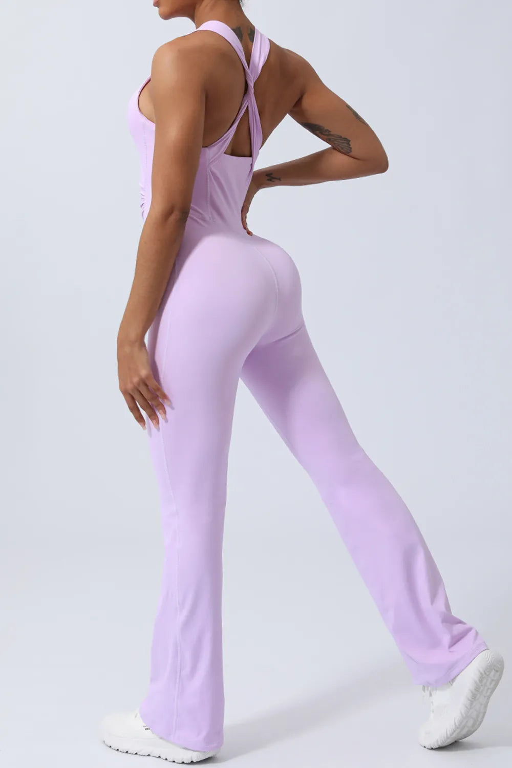 Crisscross Wide Strap Sleeveless Jumpsuit, view 11