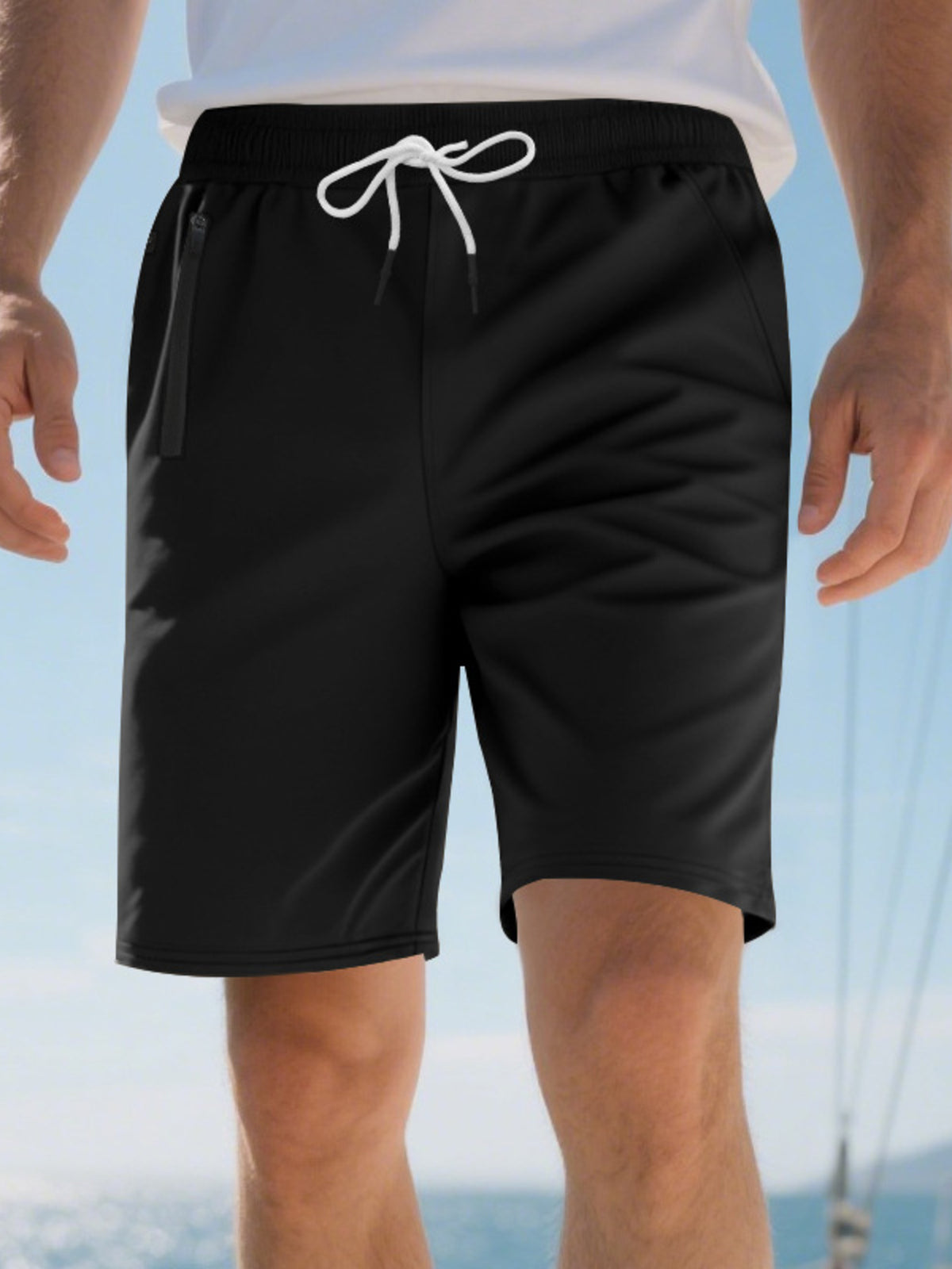 Men's Full Size Drawstring Casual Shorts Plus Size, view 5