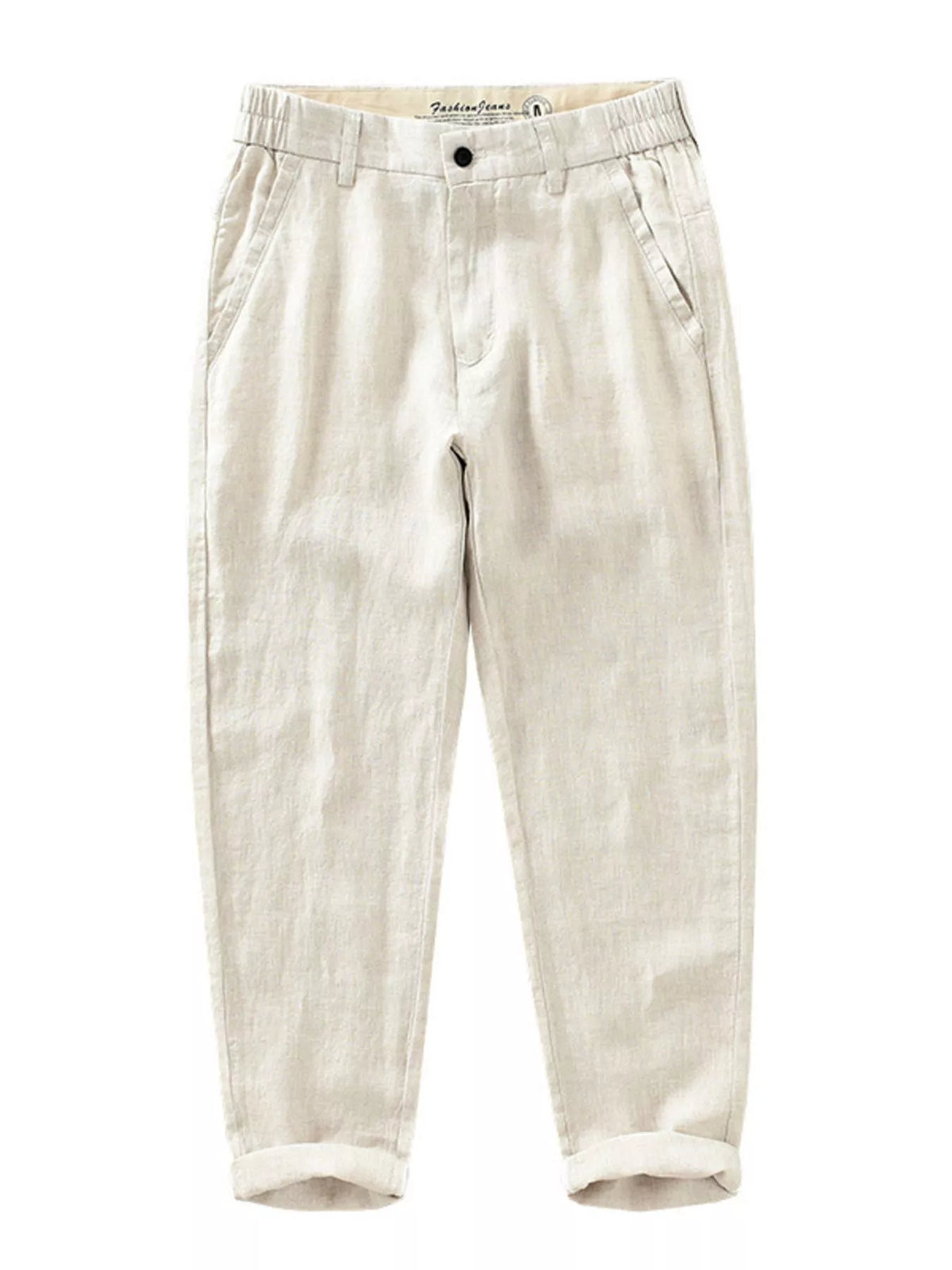 Men's Plus Size Casual Cropped Pants in Blue, view 4