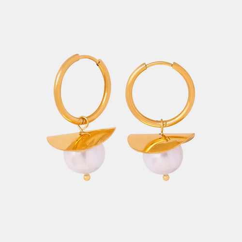 18K Gold-Plated Bead Dangle Earrings - Lilixa.store