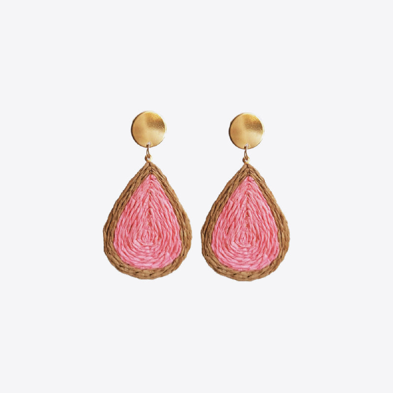Raffia Grass Teardrop Earrings – image 1 | Lilixa Trending Jewelry
