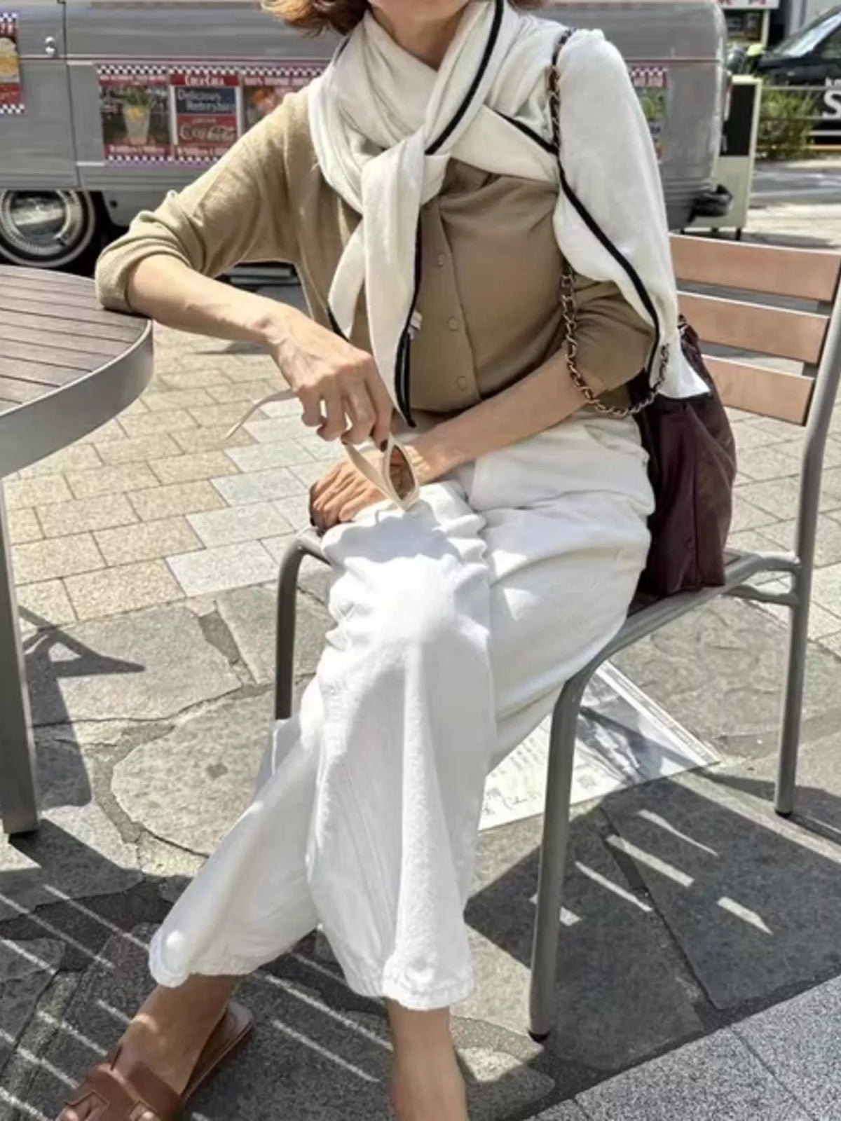 100% Wool Contrast Trim Scarf - Lilixa.store
