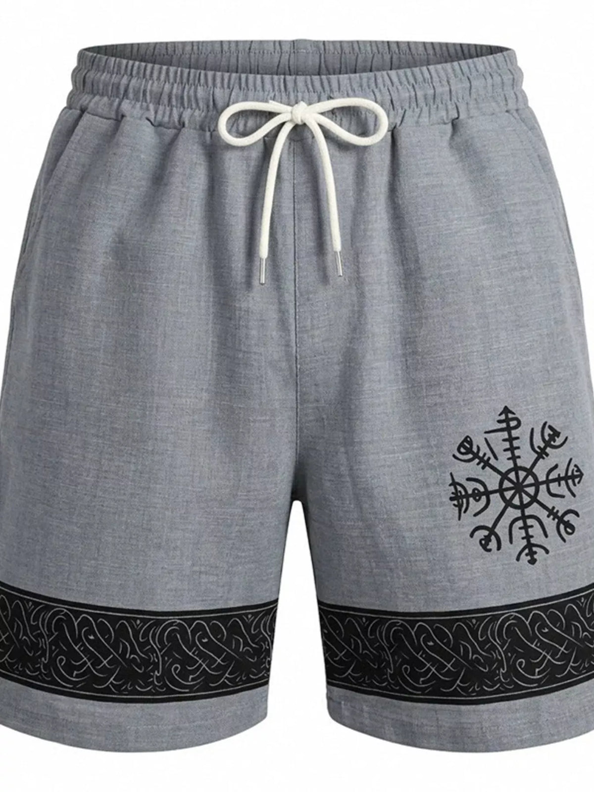 Men's Full Size Linen Blend Drawstring Shorts Plus Size