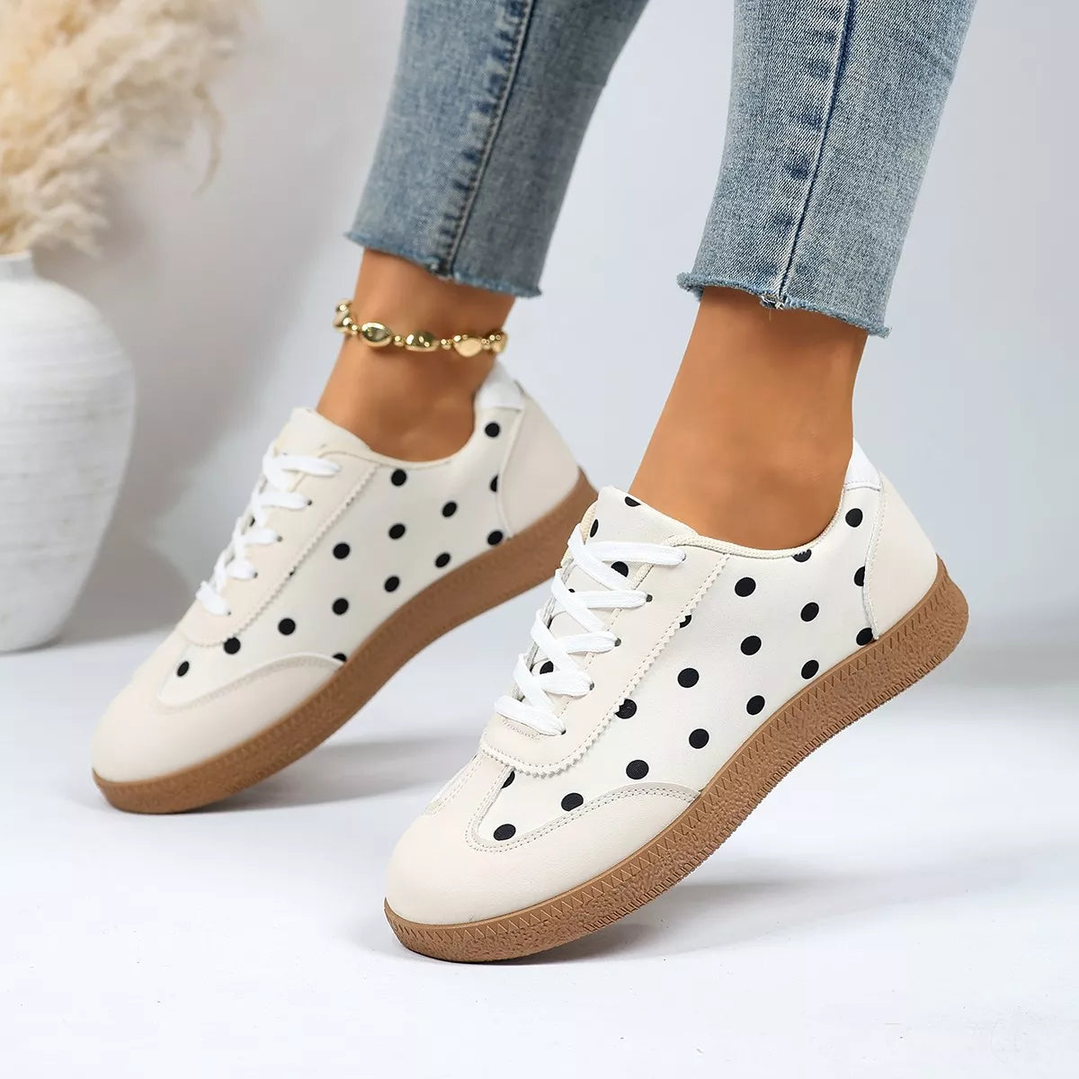 Polka Dot Casual Sneakers - Lilixa.store