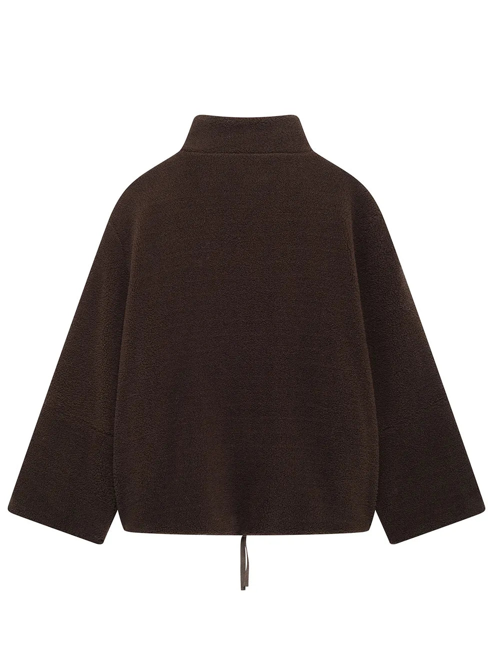 Turtleneck Zip Up Long Sleeve Plush Jacket, view 24