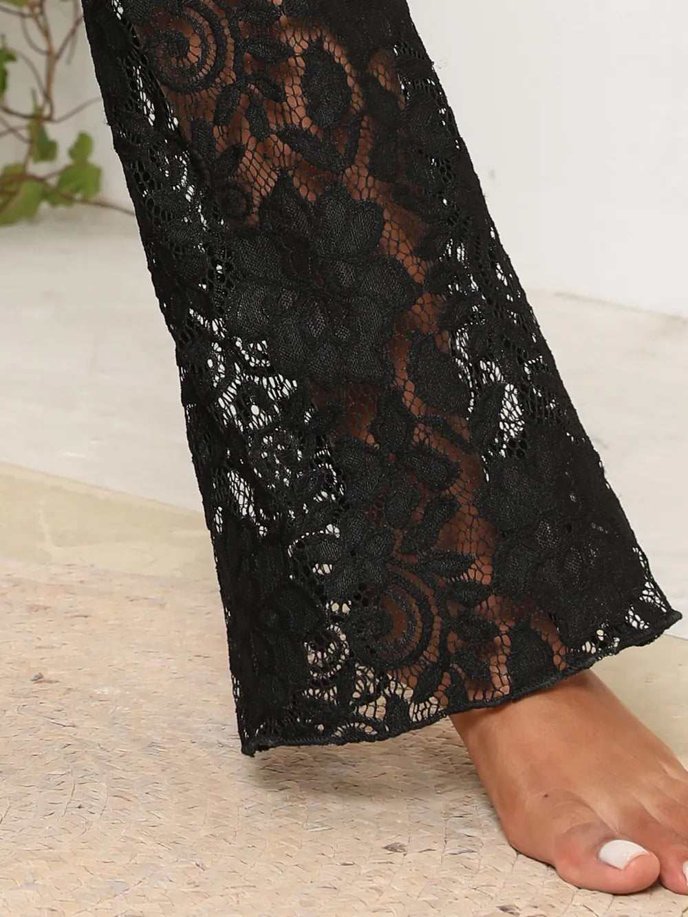 Lace High Waist Swim Pants - Lilixa.store