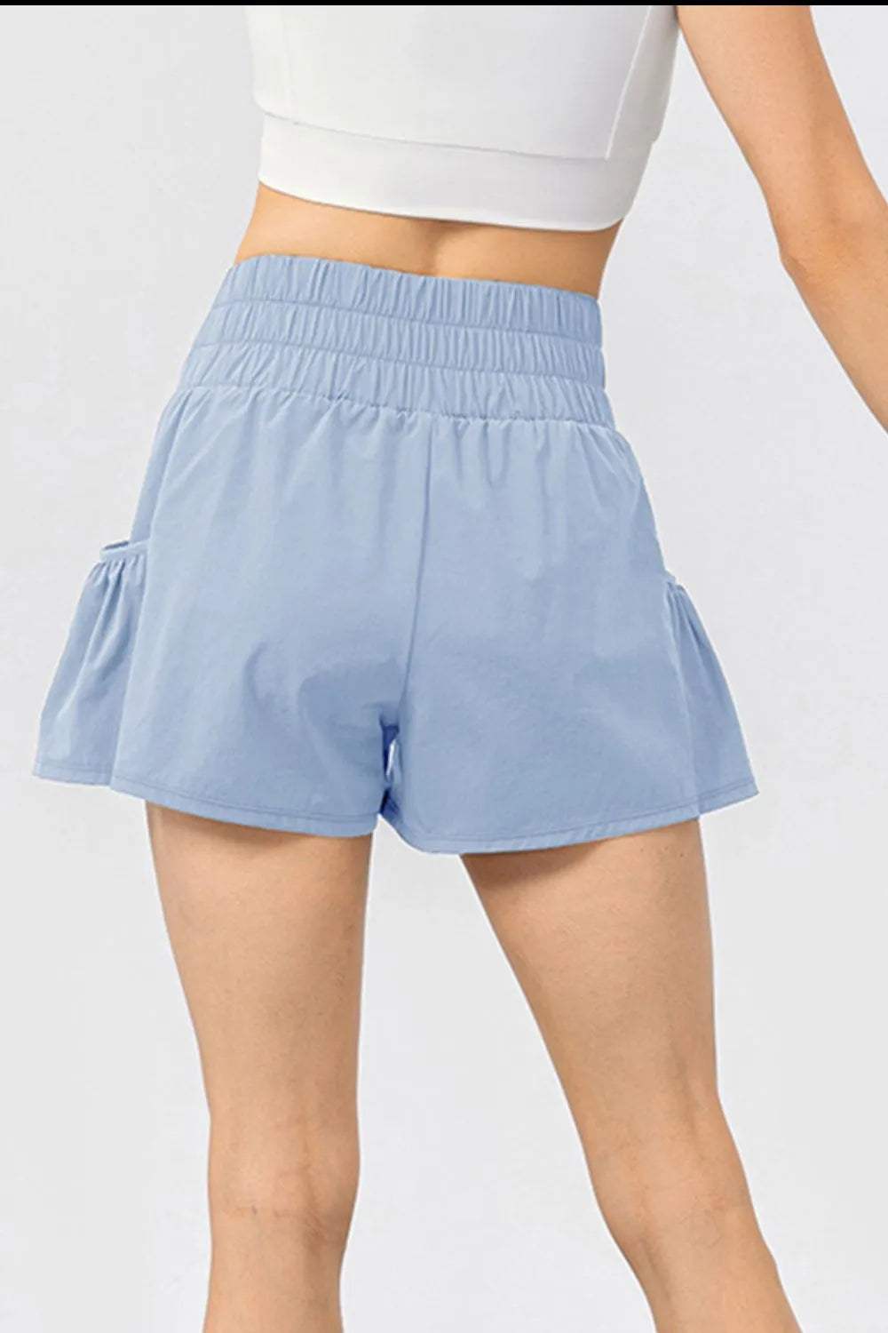 Elastic Waist Pocketed Active Shorts - Lilixa.store