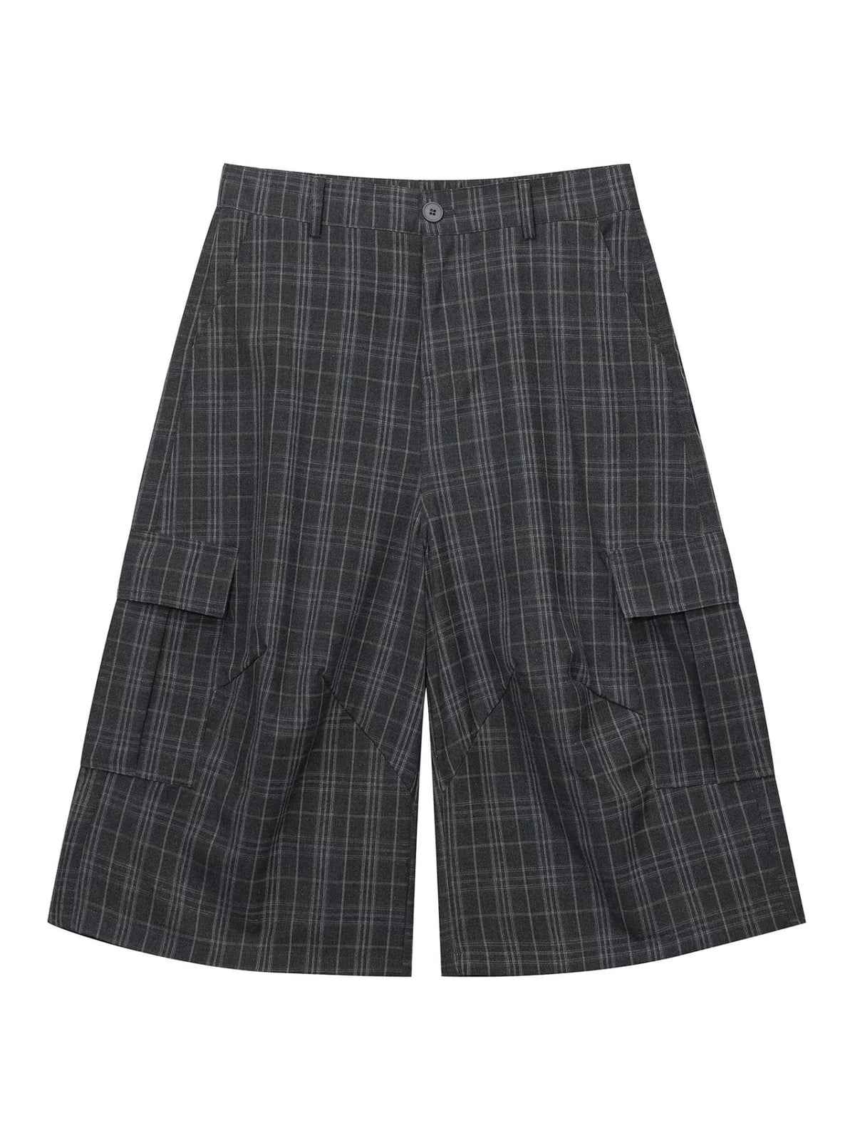 Men's Plaid Wide-Leg Capris - Lilixa.store