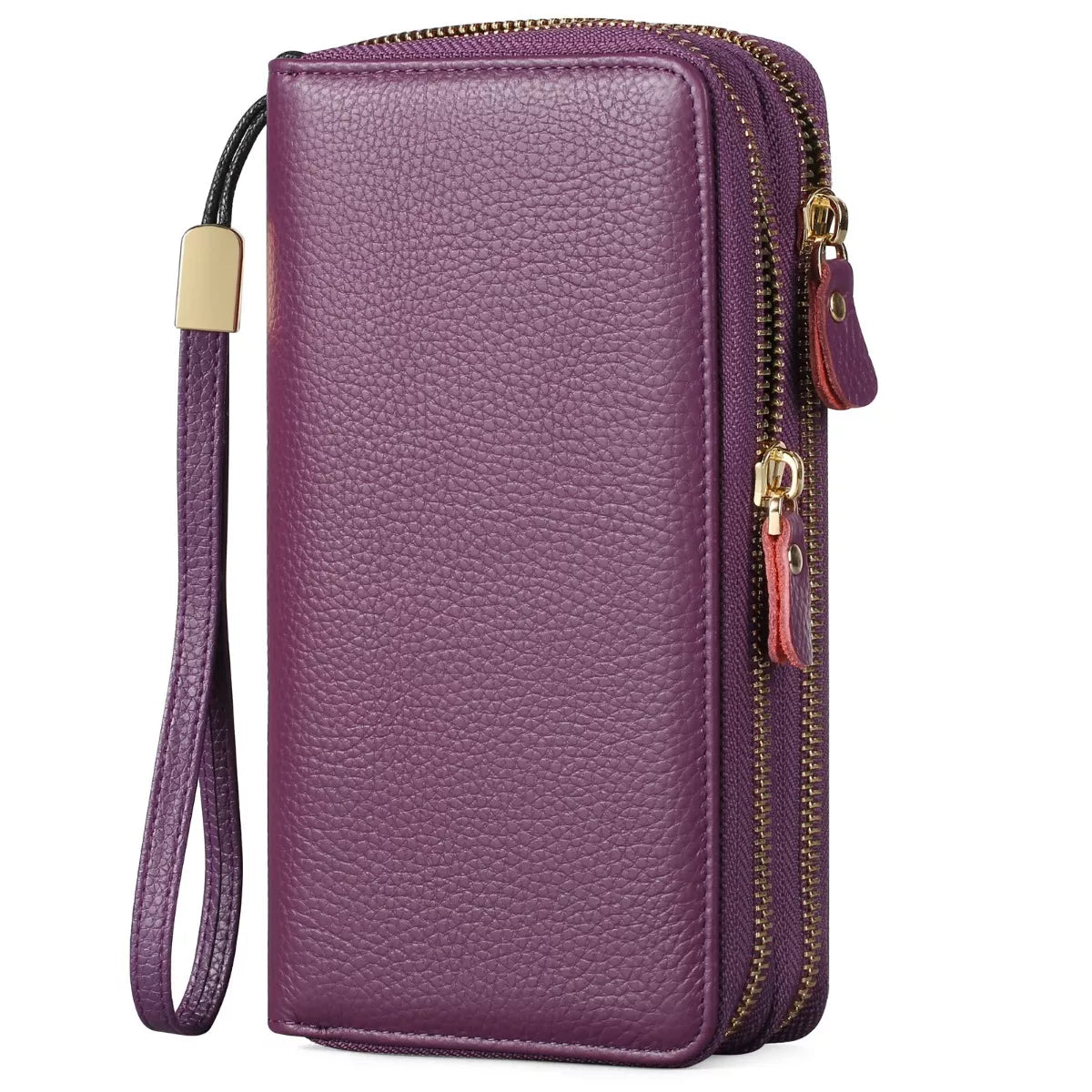Double Zipper Leather Wallet - Lilixa.store