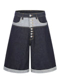 Men's Button Fly Denim Capris - Lilixa.store