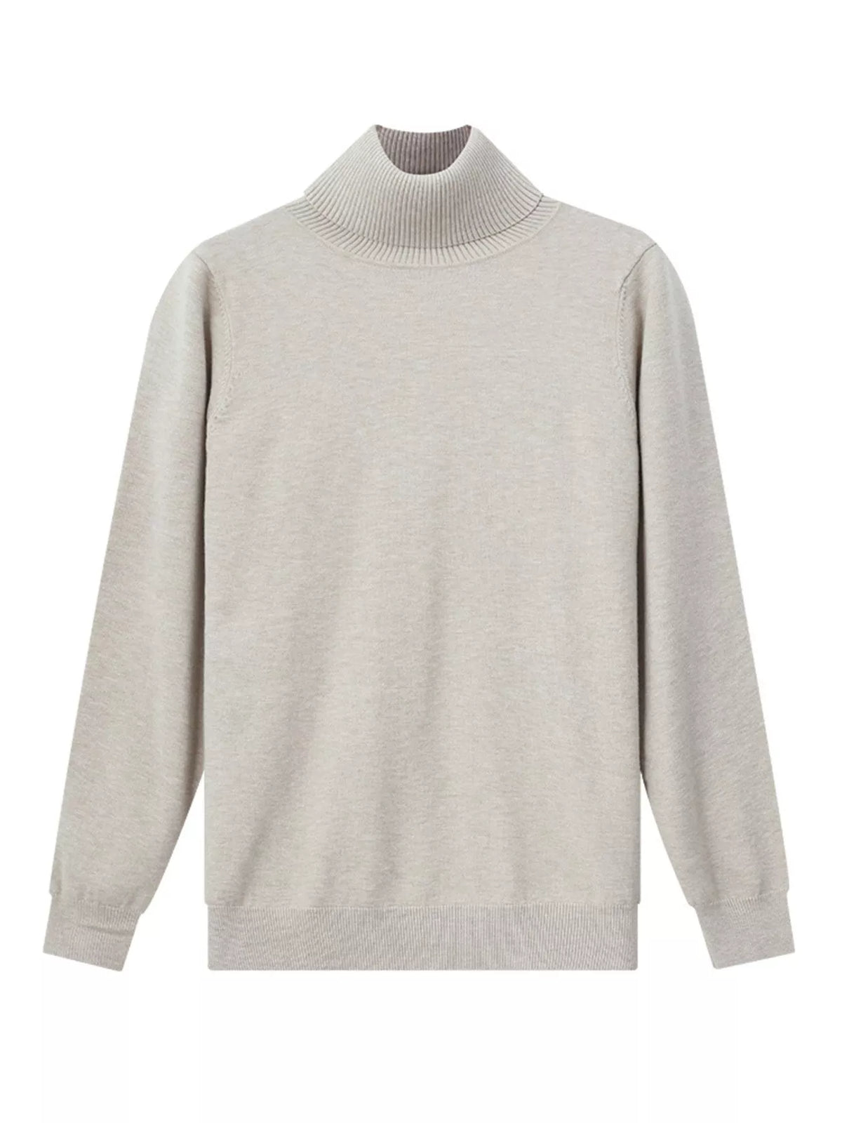 Men's Plus Size Slim-Fit Ribbed Turtleneck Sweater