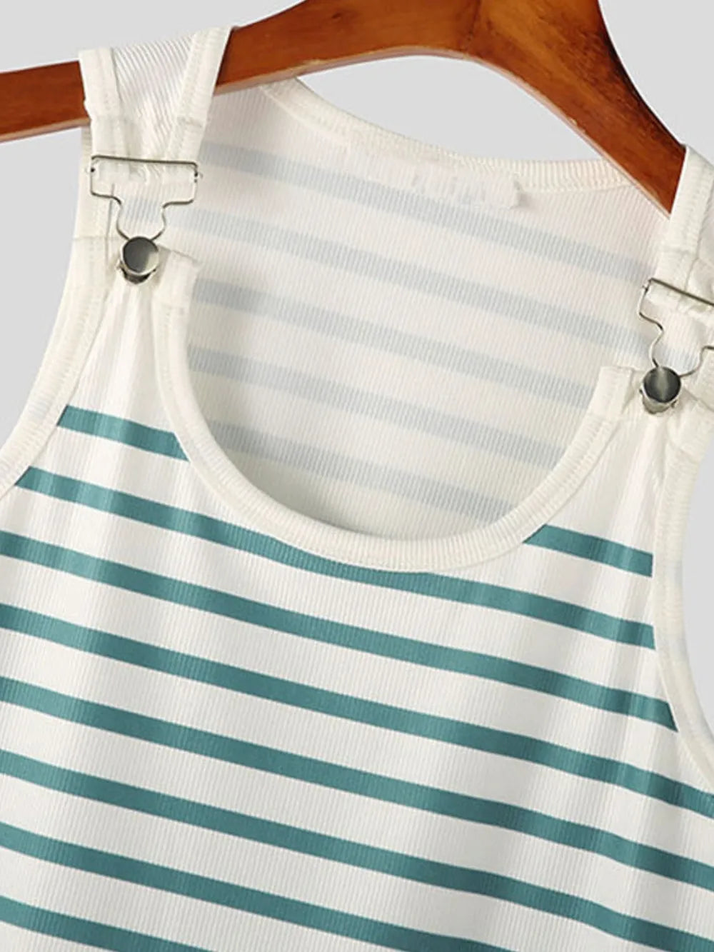 Men's Striped Wide Strap Tank - Lilixa.store