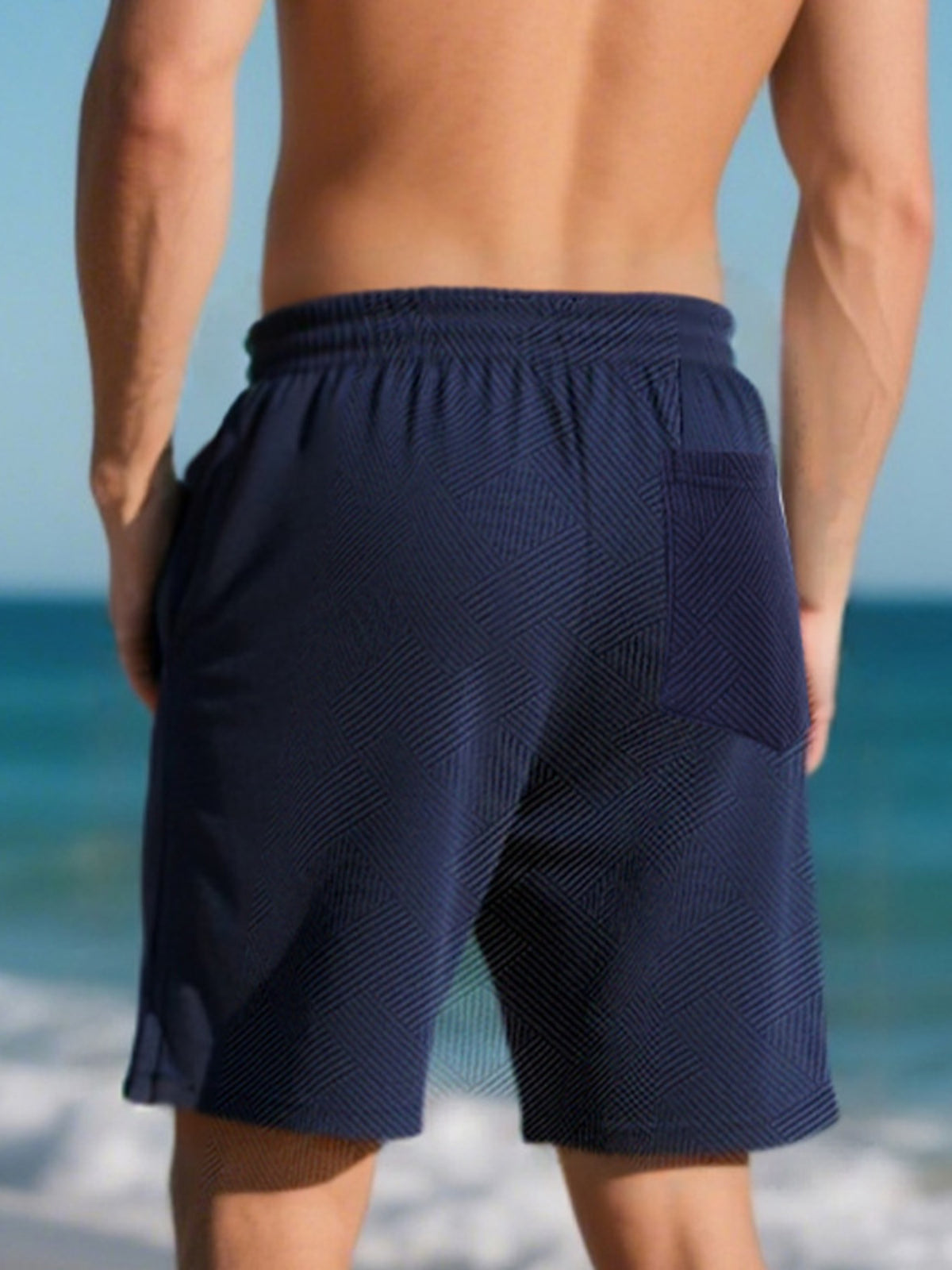 Men's Full Size Relaxed Fit Drawstring Shorts Plus Size, view 5
