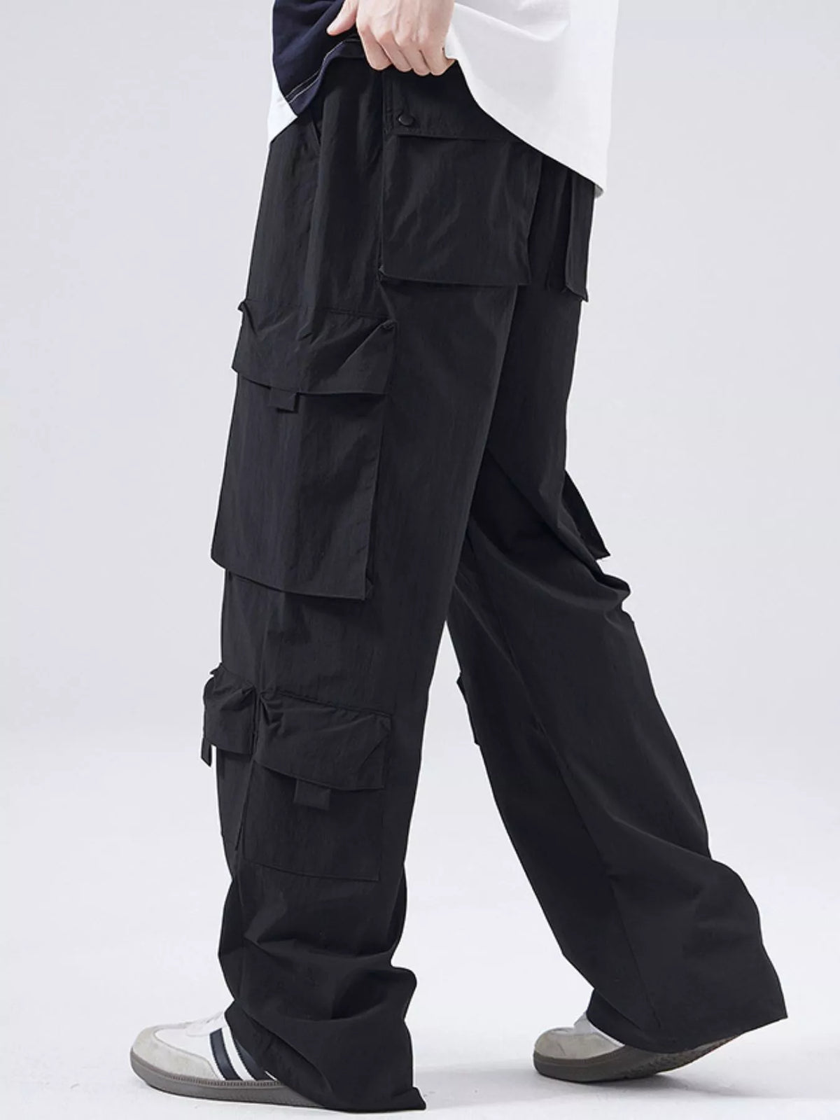 Men's Full Size Wide Leg Cargo Pants Plus Size