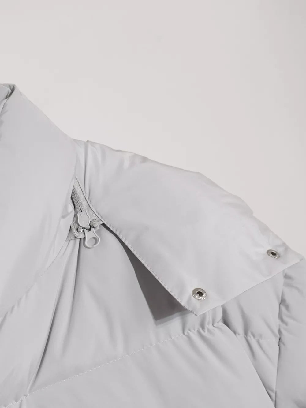 Pocketed Zip Up Hooded Puffer Jacket, view 13