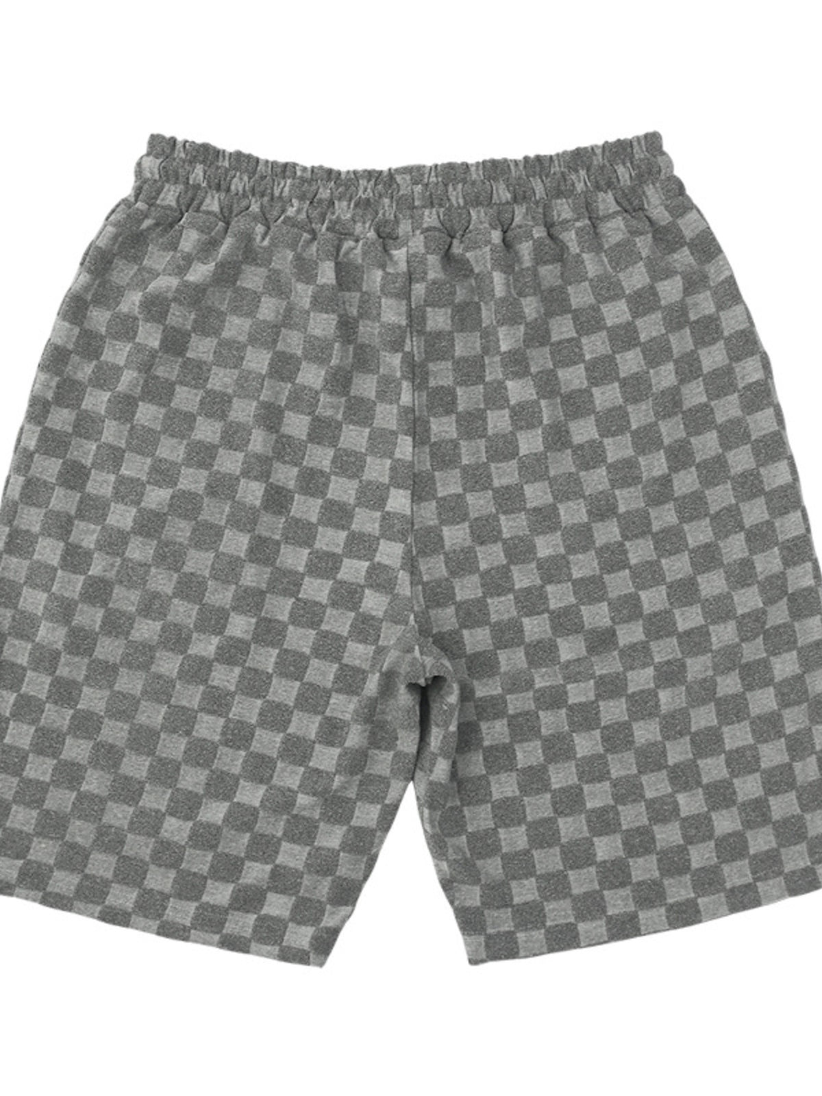 Men's Full Size Textured Checkered Casual Shorts Plus Size, view 5
