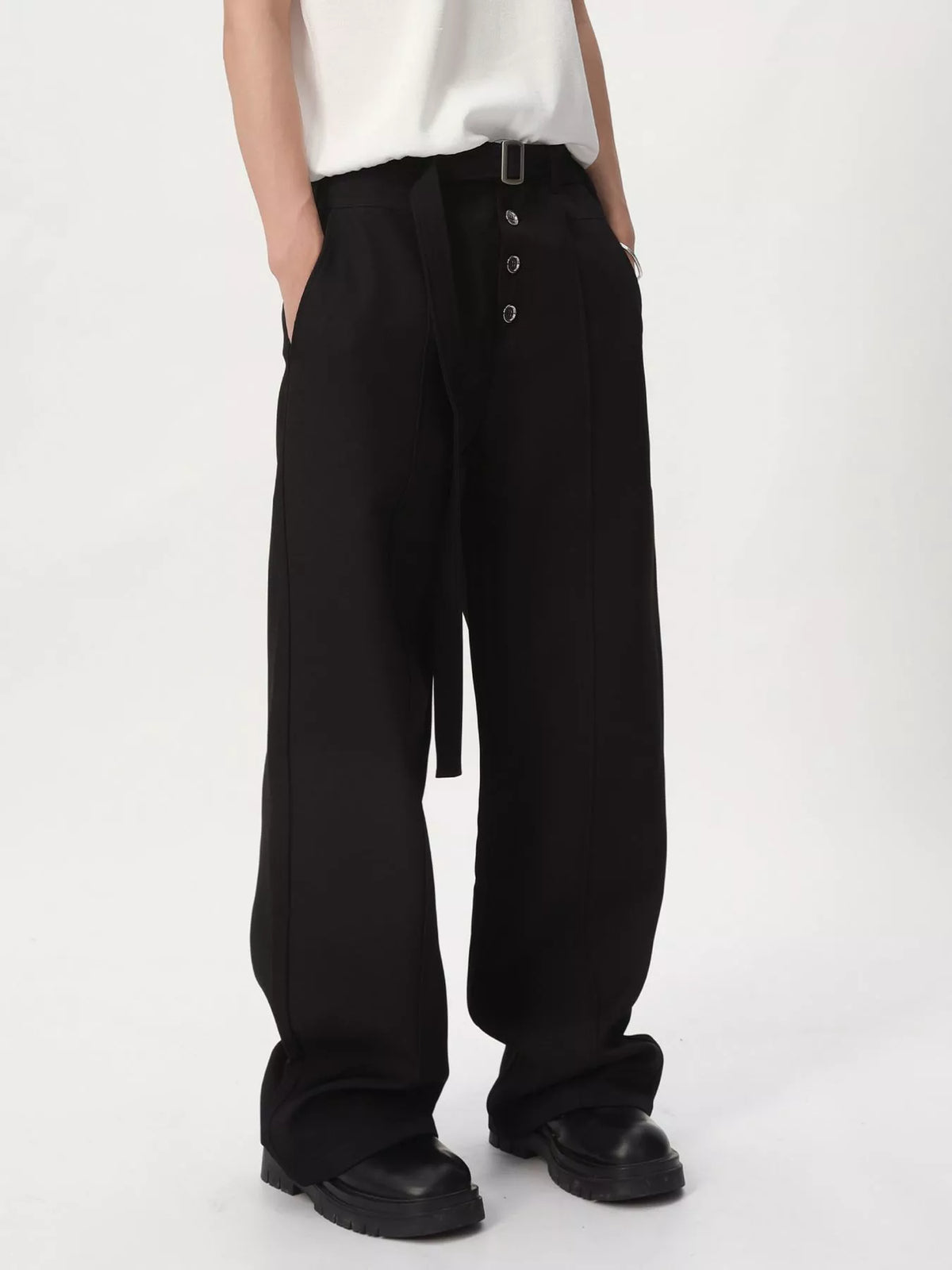 Men's High-Waisted Wide-Leg Pants - Lilixa.store
